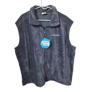Columbia Men's Steens Mountain Vest Full Zip Fleece Blue Size XXL NWT